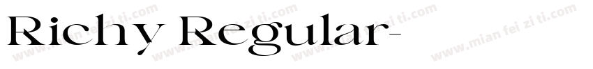 Richy Regular字体转换